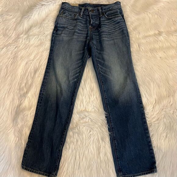 ABERCROMBIE & FITCH Jeans A&F Classic Straight Button Fly Blue Denim Men's 28x30 - Picture 1 of 8